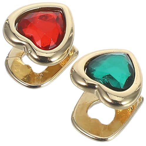 PRETYZOOM Zahnschmuck Grills Für Rapper 2 Stück Herzförmige Einzelzahngrills Aus Metall Und Acryl Mit Realistischem Effekt Für Männer Und Frauen Auf Cosplay Und Hip Hop Partys