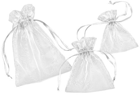 CREApop® Organza-Säckchen weiß 13 x 10 cm, Btl. a 12 St.