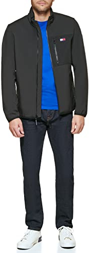 Tommy Hilfiger Herren Active Softshell Windbreaker Jacke, Schwarz, XXL