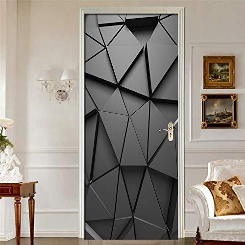GLYOUNG Adesivi per Porte Fai da Te 3D Murale per Soggiorno Camera da Letto Home Decor Poster PVC Autoadesivo Impermeabile Creativo Adesivi Porta Decalcomanie