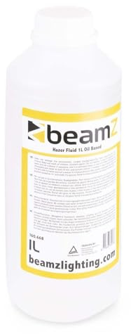 BeamZ Liquide pour Machine à Brouillard haze 1L - Base Huile, Haute Performance, Incolore, Inodore et Non Inflammable, Dispersion Lente, Made in Europe