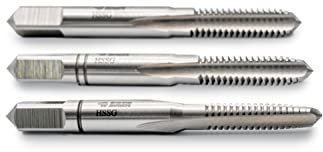 BAER Handgewindebohrersatz HSSG Handgewindebohrer 3-tlg. Satz M 5 x 0,8 - Gewindeschneider - Gewindebohrer - Vorschneider + Mittelschneider + Fertigschneider - Gewindeschneiden