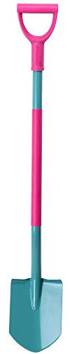 KADAX Gartenspaten für Damen, Spaten mit scharfem Ende, Gartenschaufel aus Metall und Kunststoff, Schaufel mit D-Griff für Frauen, Gärtnerspaten