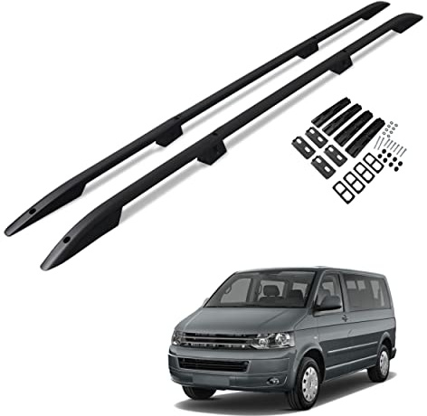 CHROMEMASTER | Dachreling Dachträger | Kompatibel mit Volkswagen T5 2003-2015 Long; Zur Befestigung der Dachgepäckträger, Dachboxen oder Dachfahrradträger | Robuste Konstruktion aus Aluminium