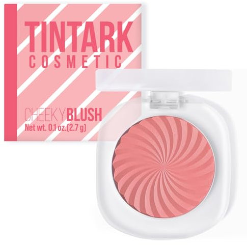 TINTARK Cheeky Blush Palette, Fard in Polvere Make up Viso, Resistente All'acqua e Al Sudore, Lunga Durata, Matte, Adatto a Diversi Gruppi Di Pelle, Talc Free, 2.7g(04)