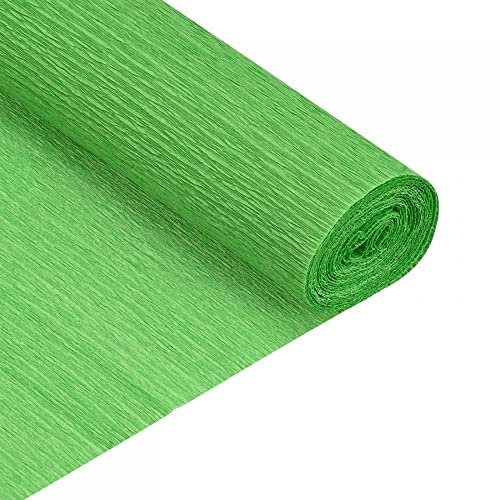 sourcing map Krepppapierrollen Krepppapier für Blumenherstellung Ersatz 7,5 Fuß lang 20 Zoll breit 2 Stück Gelbgrün