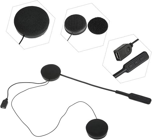 SLS SHOP Cuffie Senza Fili Bluetooth 5.0 Per Casco Moto Auricolare Interfono Wireless