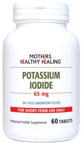 Potassium Iodide Tablet Supplement (65 mg), KI Iodine Pills (60 Tablets) | YODO Naciente | Mothers Healthy Healing