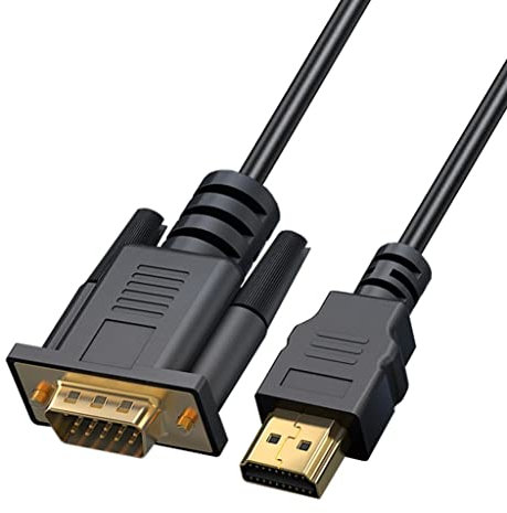 wtyixs HDMI to VGA, 1080P Compatible HDMI to VGA Adapter for Computer, Laptop, PC, Monitor, HDTV, Digital to Analog Converter Cable for Xbox 360, PS3, TV Box (Black 2m)