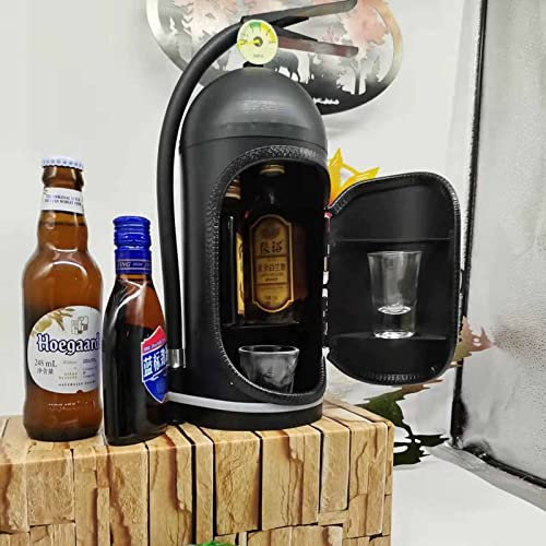 Firefighter Novelty Bar Camping Picnic Gift - Upgraded Fire Extinguisher Mini Bar - Weird Gift for Firefighters Who Love Whiskey.
