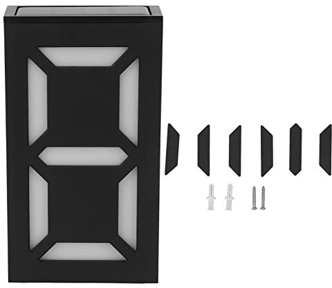 OUKENS Numero Civico Solare, Numero Civico Solare a LED per Esterni Luci Numeri IP55 Impermeabile Lampada Solare Digitale Fai-da-Te per Porta Parete Casa Cortile Strada con modalità Colorata
