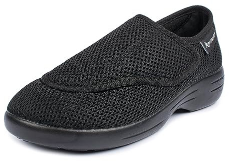 Aerosoft Scarpa Bassa Stretch 17, Donna e Uomo, Chiusura a Strappo, Senza Pressione (Nero, 38)