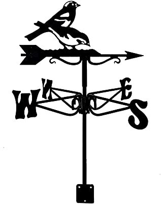 ZAANU Girouette en métal avec indicateur de Direction du Vent, Support de Toit, Outil de Mesure de girouette, décorations métalliques de Jardin sur Toit Volant