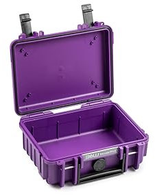 B&W International Transportkoffer Outdoor 500 (PP.23) Lila – Leerkoffer – wasserdicht (IP67), staubdicht, schlagfest, extrem robust
