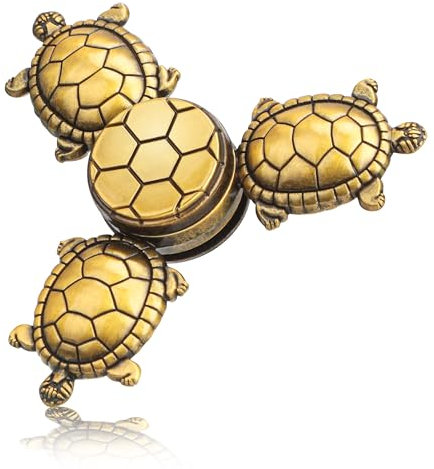 Vunake Fidget Spinner EDC Hand Spinner Fidget Toys Metall Edelstahl Lager 2-5 Min Hochgeschwindigkeit Schildkröte Finger Spinner Spielzeug ADHD Anti Stress Spielzeug Tri-Spinner Fidget Toy für Kinder