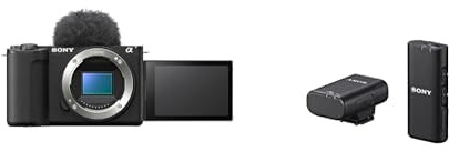 Sony Alpha ZV-E10 II Spiegellose APS-C-Videokamera (4K60p Video, 4:2:2 10-Bit Aufnahmen, 26 MP, fortschrittliche Digitale Stabilisierung, Echtzeit Autofokus) + ECMW2BT