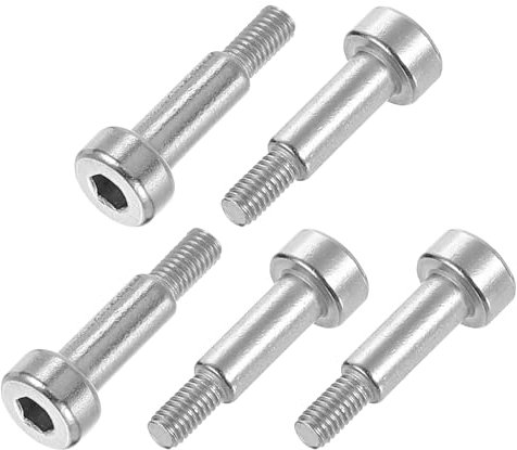sourcing map 12Pcs 304 Stainless Steel Shoulder Bolt 4mm Shoulder Dia 10mm Shoulder Length M3 Thread Hex Socket Shoulder Bolts for Textile Hydraulic Injection Molding Machinery Industries