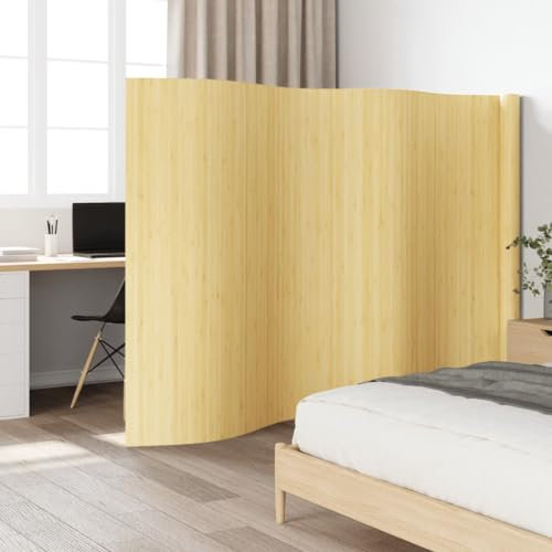 ShGaxin Divisorio Ambienti Naturale Chiaro 165x600 cm in bambù,Divisorio Ambienti,Separé Divisorio Interno,Paravento da Esterno ed Interno,Pannelli Divisori-377007