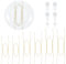 YUXIANLB Soporte de platos de acero inoxidable para la pared de 6/8/10 pulgadas, soporte invisible para platos decorativos de 5 a 10,5 pulgadas, soporte de presentación chapado en oro para decoración