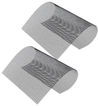 HOLIDYOYO 2pcs Outdoor Bbq Mesh Mat Non-stick Grilling Pads for Grill Heat-resistant Bbq Food Mat for Charcoal Grill for Barbeque