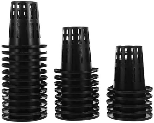FONDOTIN 50pièces Pots Filet pour Culture Hydroponique Paniers pour Plantes Aquatiques Cache-Pot Pot à Orchidées Conteneurs De Jardin De Jardin Gobelets Filet