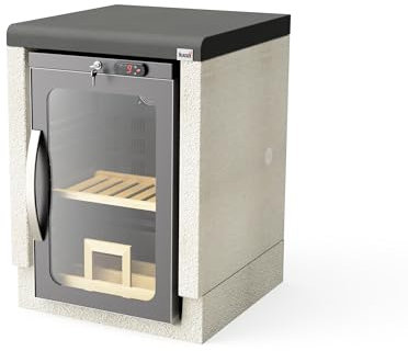 MAESTRO FERRETERO TUOZI - Módulo Stand MÓDULO FRIGORÍFICO 61 para Barbacoa de Obra Prefabricada (Blanco, Negro - 61 x 63 x 63 cm) - Uso en Exteriores