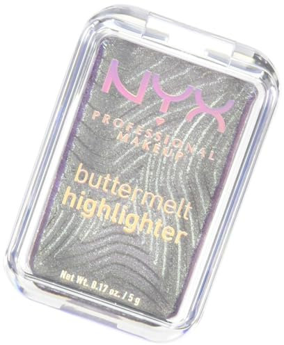 NYX Professional Makeup Topper Illuminante In Polvere, Per un Look Luminoso, Effetto Glow e Finish Perlato, Formula Ultra Sfumabile, Buttermelt Highlighter, shade: 45 Butta In Black, 5 g