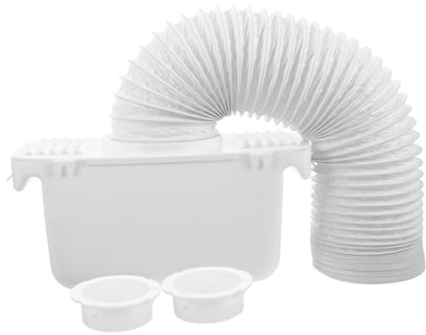 White Dryer Kit Vent Plastic Connector for Drum Dryers | Water Collection, Easy Cleaning, Fine Dirt Filtering, Suitable for Clothes, Versatile Use, Replacement Part