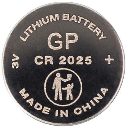 GP 1 pila de botón 500 CR2025 de litio, 3 V, paquete retráctil
