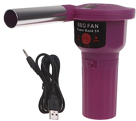 HXNH Ventilador portátil para barbacoa alimentado por USB para quemar carbón y leña con velocidad