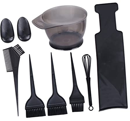 HAKIDZEL 8pièces Kit De Coloration Cheveux Avec Bol Et Peigne Planche Pour Teinture Capillaire Kit Outils Pour Coiffure Chez Soi