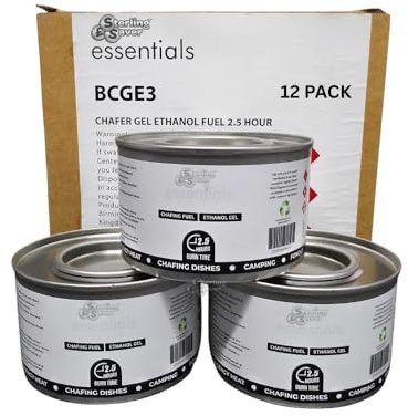 Sterling Saver 2.5 Hour Chafing Fuel - Premium, Long-Lasting, Odorless Heat for Buffets, Parties, and Catering (12 Pack)