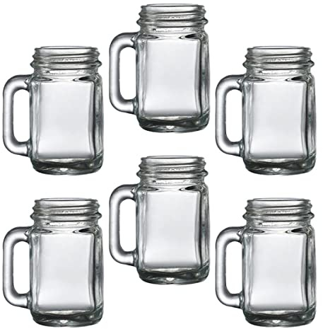 FIXOSHEE 6 piezas Vasos Pequeños Vidrio con Soporte para Vino Copas de Licor para Uso Doméstico Bar Elegante y Resistente