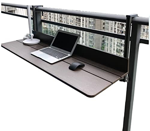 Table d'appoint pliante pour balcon - Table d'appoint murale réglable pour terrasse et jardin - Bureau suspendu multifonction pour terrasse, bar et loisirs - 60 x 30 cm