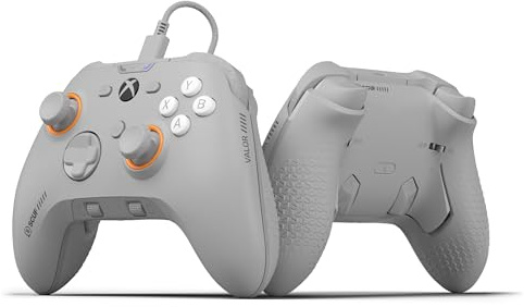 SCUF VALOR PRO - Controller Xbox Wired Performance - Back Paddles personalizzabili, trigger istantanei, thumbstick effetto Hall, Controlli audio, Xbox Series X |S, Xbox One, PC Windows - Grigio chiaro