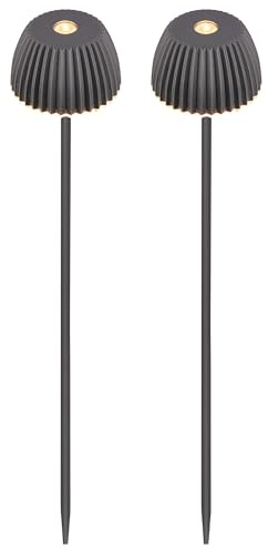 BRILONER - Riffle Nano trådlös utomhu med 2-delad pinne, touch dimmer, inbyggd minnesfunktion, ip44, utbytbart batteri, uppladdningsbar exteriör, balkonglampa, 6 x 78,5 cm, antracit