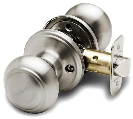 Copper Creek CK2020PS Colonial Passage Door Knob, Polished Stainless