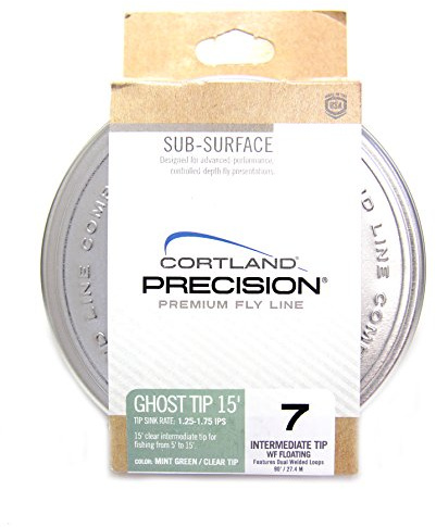Cortland Precision Ghost Tip 457,2 cm Grün/Klare Linie Fliegenschnur, 472327, 15' WF7