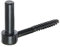 Alberts 306625 Kloben zum Einschrauben | J-Haken, mit angeschnittenem Gewinde | schwarzer Tauchlack | Dornmaß Ø14 mm | Länge 105 mm