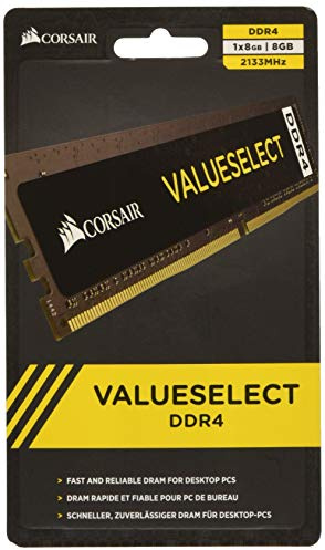Corsair CMV8GX4M1A2133C15 Value Select 8GB (1x8GB) DDR4 2133Mhz CL15 Standard Desktop Memory Schwarz