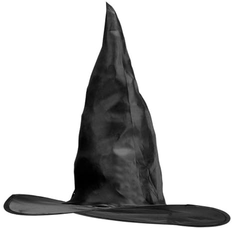 W WIDMANN MILANO Party Fashion 2859W - Hexen Hut für Kinder, Schwarz, Zauberer, Magier, Accessoire, Zubehör, Karneval, Halloween, Mottoparty