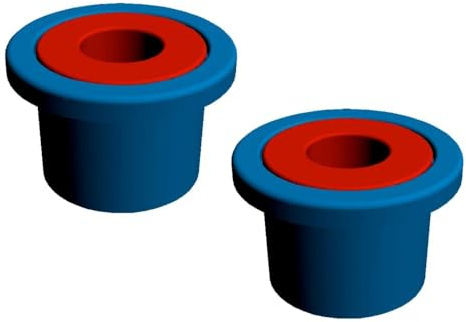 Schläfer 690017 | WC-Sitz Stop Einsätze für WC-Sitze gegen Verschieben Ø 6mm und 8 mm 2er-Set WC-Sitz Puffer Universal mit Antirutsch-Stift | Gummieinsätze für Toilettensitz Befestigung