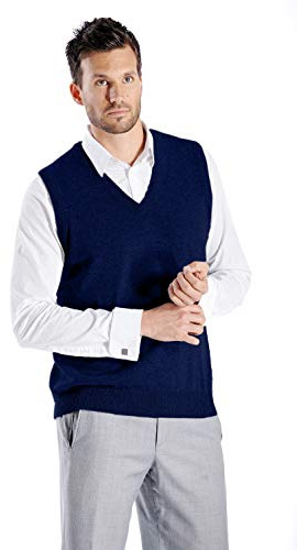 Cashmere Boutique 100% Pure Cashmere Pullover V Neck Sleeveless Sweater for Men – Classic, Vest Style, Soft and Warm Sweater