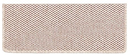 casa pura Stuffenmatten innen 15 Stück, rechteckig Selbstklebend in Sisal-Optik Treppenstuffen Matten beige 65x23,5 cm Kalkuta