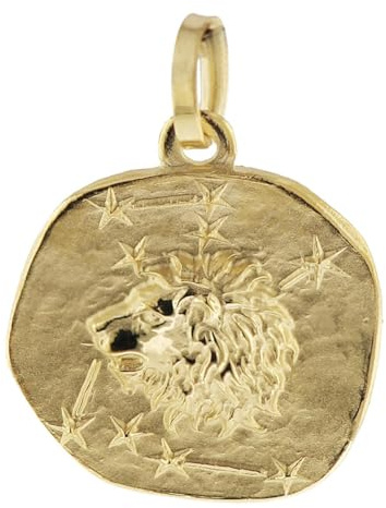 trendor Sternzeichen-Anhänger Löwe 333 Gold 16 mm 08725-08 | Anhänger Tierkreiszeichen für Damen, Herren und Kinder, Echtgold,