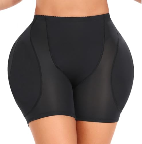 YINGKE Mujer Braguitas de Control Ropa Interior Levantador de glúteos Transpirable Conformación Moldeadora (M, Negro)