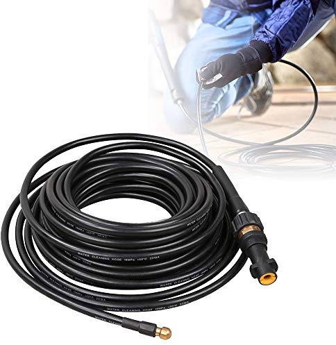 SWANEW Manguera para limpieza de tuberías (20 m, 180 bar, incluye adaptador, compatible con K2, K3, K4, K5, K6, K7)