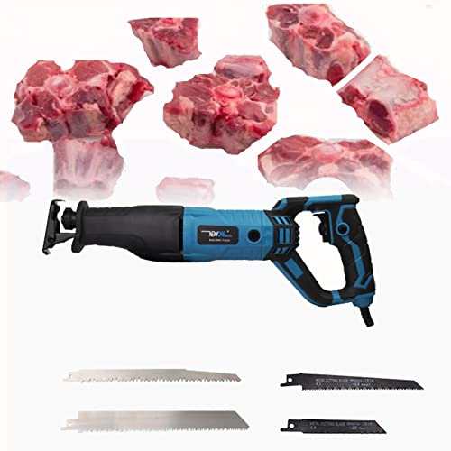 DINGFAN Sega a Gattuccio 900W/1300W, Sega Ossa Elettrica da Macellaio, Segaossa da Palmare per Casa Commerciale, per Tagliare Le Ossa Congelare la Carne (Color : Blu, Power : 900W)