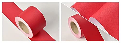 Guest Ruyunlai Selbstklebende Wandaufkleber Grenze 10cm X 500cm, Tapetenbordüre Selbstklebend Bordüre, Wasserdichte Wandbordüre für Zuhause Büro Hotel DIY Dekoration rot matt