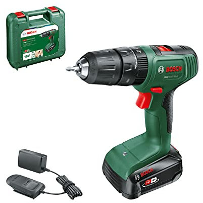 Bosch Home and Garden Cordless Hammer Drill EasyImpact 18V-40 (1 Battery 2.0 Ah, 18 Volt System, in Carrying case)